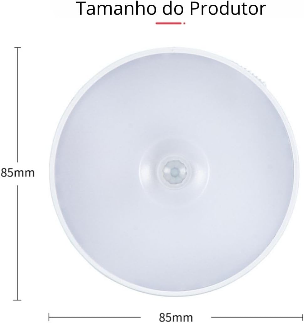 Kit 2 Luminárias Lampada LED Sem Fio Com Sensor de Presença USB Recarregáveis Iluminação Inteligente Sem Fio Com Sensor de Movimento 2 Unidades Com Protetor de Cartão