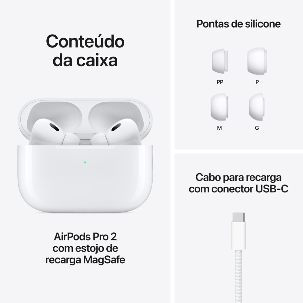 AirPods Pro (2ª geração) com estojo de recarga MagSafe (USB-C) Branco