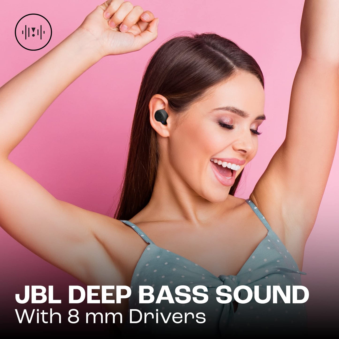 JBL, Fone de Ouvido Sem Fio, Bluetooth, Wave Buds TWS - Preto